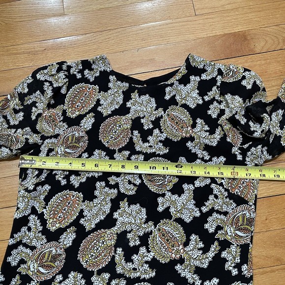 Reformation Womens Talia Top Blouse Size Medium M Paisley Print Keyhole Back EUC - Picture 14 of 16